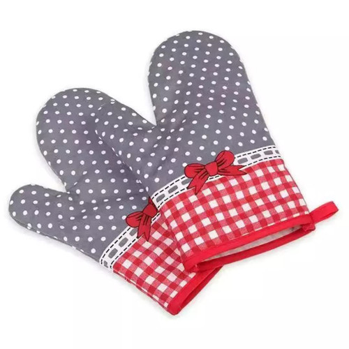 Potholders Oven Gloves, Oven Gloves Fireproof Cotton Pot Holder Gloves to Protect Hands One Size 1 Pair