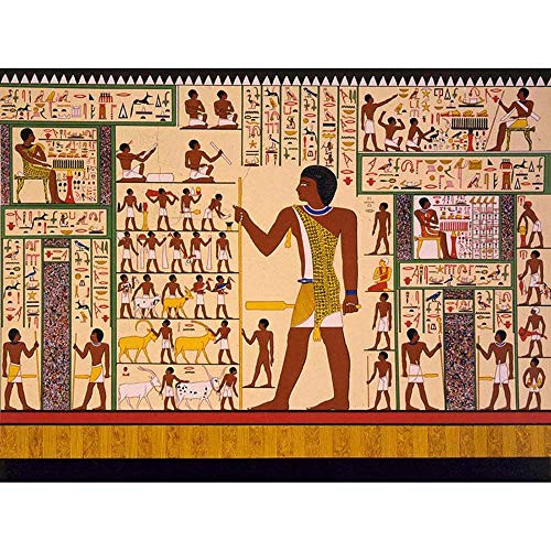 Wee Blue Coo Paintings Drawing Mural Giza Tomb Ancient Egypt Hieroglyphic Unframed Wall Art Print Poster Home Decor Premium