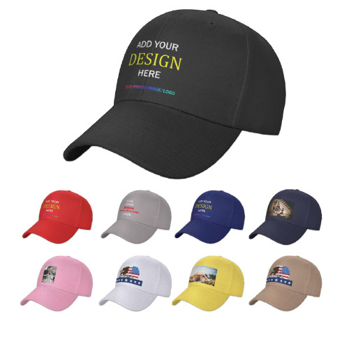 Custom Hats - Design Your Own Personalized Baseball Caps for Men Women - Add Logo, Text, or Image Customize Adjustable Trucker Cap