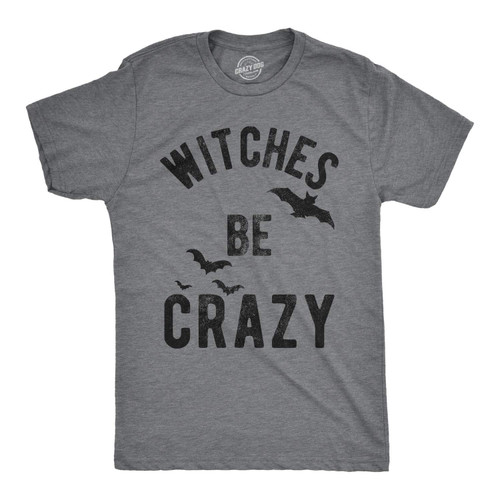 Mens Witches Be Crazy Tshirt Halloween Funny Party Tee for Guys Funny Mens Shirts for Halloween with Adult Humor Dark Grey 5XL Mens Witches Be Crazy Tshirt Halloween Funny Party Tee for Guys Funny Mens Shirts for Halloween with Adult Humor Dark Grey 5XL