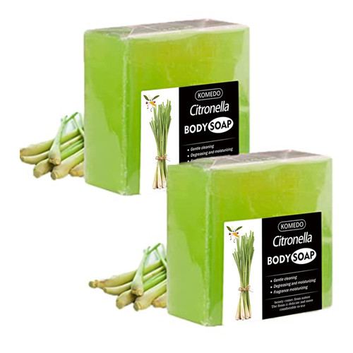 KOMEDO 2 in 1 Citronella Soap, 2023 New Citronella Lemongrass Soap,Citronella Soap for Humans, Citronella Soap Bar, Citronella Body Soap, Natural Lemongrass Body Wash Soap Bar for Body