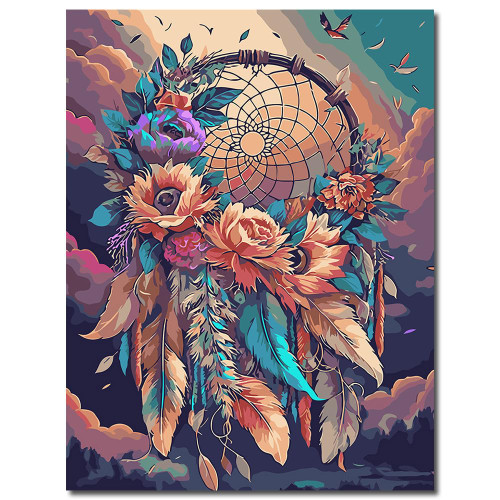 ARTMYRUI Paint by Number for Adults Canvas,DIY Dreamcatcher Paint by Number Kits on Canvas for Adults Beginner,Acrylic Oil Painting Number Kits for Decor Gifts (16x20 inch) ARTMYRUI Paint by Number for Adults Canvas,DIY Dreamcatcher Paint by Number Kits on Canvas for Adults Beginner,Acrylic Oil Painting Number Kits for Decor Gifts (16x20 inch)