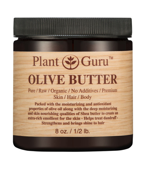 Olive Body Butter 8 oz. 100% Pure Raw Fresh Natural Cold Pressed. Skin Body and Hair Moisturizer, DIY Creams, Balms, Lotions, Soaps.