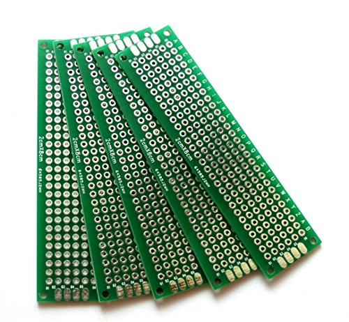 20PCS Double-Side Prototype PCB Universal Printed Circuit Board Universal PCB Circuit Board (2x8cm)