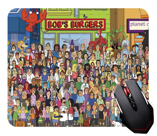Office and Home Computer Mouse Pads, Bob's Burgers Mouse Pad Mousepad Non-Slip Rubber Funny Cute Mat for Gaming and Gift