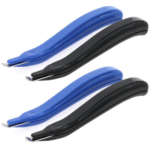 4 Pieces Staple Remover Professional Magnetic Staple Remover Puller Staples Remover Staple Removal Tool Staple Puller Remover Staple Pullers for Office School Home(Black, Blue)
