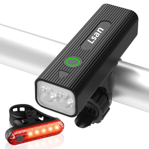 1000 Lumens Rechargeable Bike Lights,Bicycle Lights Front and Back for Night Riding,Ultra Bright Bike Headlight and Tailligh with Power Bank Function,5 Light Modes,Fits All Bicycles 1000 Lumens Rechargeable Bike Lights,Bicycle Lights Front and Back for Night Riding,Ultra Bright Bike Headlight and Tailligh with Power Bank Function,5 Light Modes,Fits All Bicycles