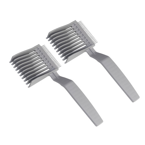 2 Pieces Barber Fade Combs Professional Hair Cutting Comb FlatTop Comb Heat Resistant Curved Positioning Comb Clipper Comb for Men Salon Hairdresser Tool (Gray) 2 Pieces Barber Fade Combs Professional Hair Cutting Comb FlatTop Comb Heat Resistant Curved Positioning Comb Clipper Comb for Men Salon Hairdresser Tool (Gray)