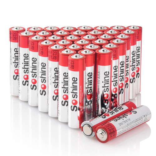Soshine AAA Batteries 36 Pack - Alkaline Triple A Batteries - Long Lasting, Leakproof 1.5v Batteries - 5-Year Shelf Life