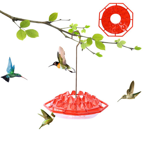 1PCS Wild Bird Feeders, Hummingbird Feeders for Garden Yard Outside Decoration, Plastic Humming Bird Feeders, Leak-Proof, Easy to Clean and Fill. (Red) 1PCS Wild Bird Feeders, Hummingbird Feeders for Garden Yard Outside Decoration, Plastic Humming Bird Feeders, Leak-Proof, Easy to Clean and Fill. (Red)