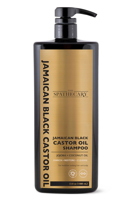 THE SPATHECARY Castor Oil Shampoo, Rich with Jojoba Oil, Coconut, Vitamin E, and Argan Oil, 33.8 oz