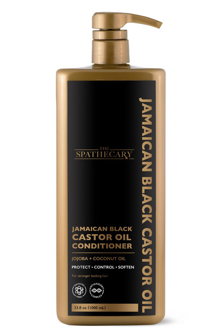 THE SPATHECARY Castor Oil Conditioner, Naturally Nourishing with Jojoba Oil, Cocount, Vitamin E and Argan Oil, Hydrates and Restores Hair, Paraben and Sulfate Free, Cruelty Free 33.8 oz