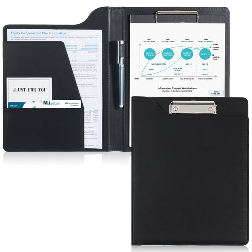 ProCase Clipboard Folder Portfolio, A4 Leather Padfolio Clipboard, Business Portfolio Clipboard Folder Professional Portfolio for Interview Resume Office Conference -Black ProCase Clipboard Folder Portfolio, A4 Leather Padfolio Clipboard, Business Portfolio Clipboard Folder Professional Portfolio for Interview Resume Office Conference -Black