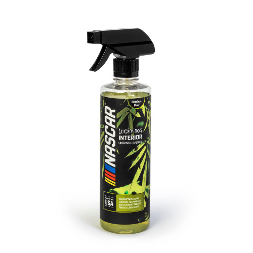 NASCAR - LUCKY DOG - Bamboo Pear Interior Detailer, Refresher, Odor Neutralizer, Air Freshener and Odor Eliminator, Long-Lasting Scent, Great for Cars, Trucks, SUVs, RVs & More (16 Fl Oz)