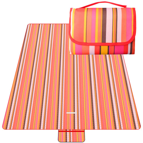 nutjam Outdoor Picnic Blanket, Beach Blanket,Camping Picnic Mat,Sandproof Waterproof Folding Portable Pocket Blankets for Lawn, Beach,Camping, Travel, Hiking, Park Grass(Red Stripes) nutjam Outdoor Picnic Blanket, Beach Blanket,Camping Picnic Mat,Sandproof Waterproof Folding Portable Pocket Blankets for Lawn, Beach,Camping, Travel, Hiking, Park Grass(Red Stripes)