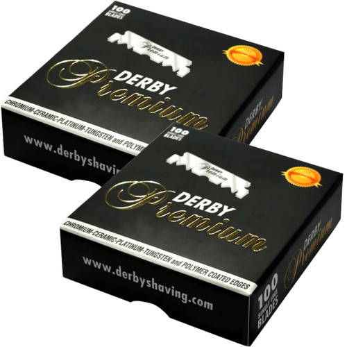 200 "Derby Premium" Single Edge Razor Blades for straight razor