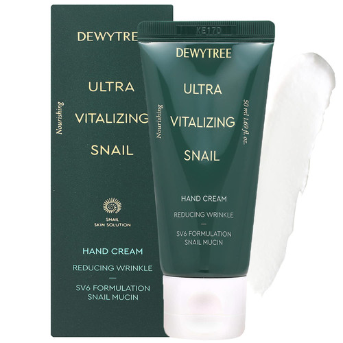 Dewytree Ultra Vitalizing Nourishing and Moisturizing Snail Hand Cream - Hand Moisturizer with Shea Butter, Snail Secretion Filtrate and Honey, Korean Skin Care, 1.69oz Dewytree Ultra Vitalizing Nourishing and Moisturizing Snail Hand Cream - Hand Moisturizer with Shea Butter, Snail Secretion Filtrate and Honey, Korean Skin Care, 1.69oz