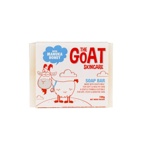 The Goat Skincare - Pure Goat's Milk Soap Bar with Manuka Honey, Suitable for Dry, Itchy and Sensitive Skin, Paraben Free and No Artificial Colours 100g