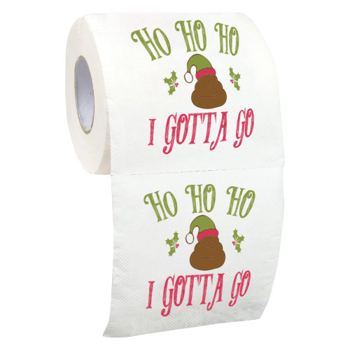 Christmas Toilet Paper Roll Ho Ho Ho I Gotta Go - Funny Toilet Paper, Funny Gag Gifts Christmas, Novelty Toilet Paper, Holiday Toilet Paper Roll, Toilet Paper Jokes, Christmas Joke Toilet Paper