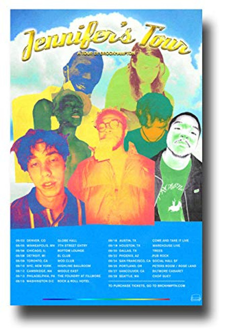 BrockHampton Poster Concert Promo 11 x 17 inches BrockHampton Jennifers Tour