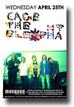 Cage The Elephant Poster Concert Promo 11 x 17 inches April The Marquee Arizona Van