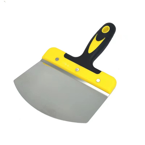 Stainless Steel Bucket Scoop, Arc-shape Shovel Putty Knife Scraper Hand Tool for Drywall Finishing