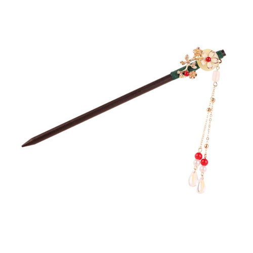 MERRYHAPY Wooden Hairpin Bridal Hair Chopstick Floral Hair Fork Japanese Hair Chopsticks Bun Hair Pin Hanfu Hairpin Hair Clip for Women Hair Stick Flower Headdress Miss Manual Colored Glaze