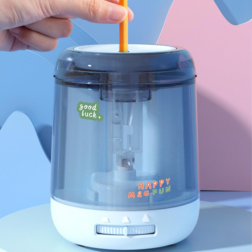M&G Electric Pencil Sharpener, Portable Pencil Sharpener Battery/USB Operated Sharpener for Pencils Kids Students Home Classroom School Office (Blue)