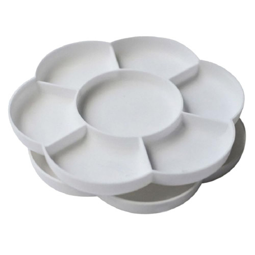 ccHuDE 4 Pcs Plastic Paint Palette Trays Watercolor Paint Pallets Art Painting Palettes Oil Painting Tray Artist Paint Palette for Kids Students