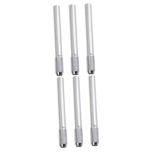 MAGICLULU 6 Pcs Drawing Pencil Extender Crayon Extension Pencil Extender for Artists Color Pencil Holder Writing Aluminum Pencil Holder Pen Lengthener Aluminum Pen Holder Office Charcoal