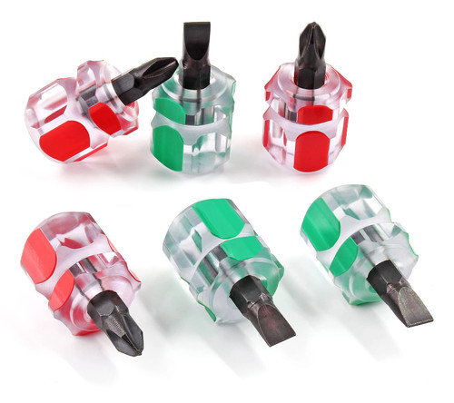 LDEXIN 6Pcs Mini Screwdriver Set, Mini Phillips Screwdriver & Slotted Screwdriver for DIY Sewing Machine Repairing