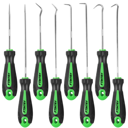 FTIHTRY 8PCS Pick and Hook Set, Precision Automotive Hook Set, Car Auto Oil Seal/O-Ring Seal Gasket Mini Precision Hooks Puller Remover
