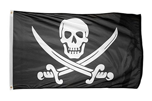 Ahaylyn 3x5 Feet Pirate Jack Rackham Polyester Flag for Outdoor Garden