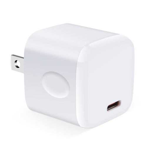 Mini USB C Wall Charger, 20W PD Fast USB C Charger Plug Block Power Adapter USB C Charger Brick Cube Type C Charging Box Base Compatible iPhone 14 13 12 Mini Pro Max SE 11 Pro XS XR X 8 Pad, Samsung