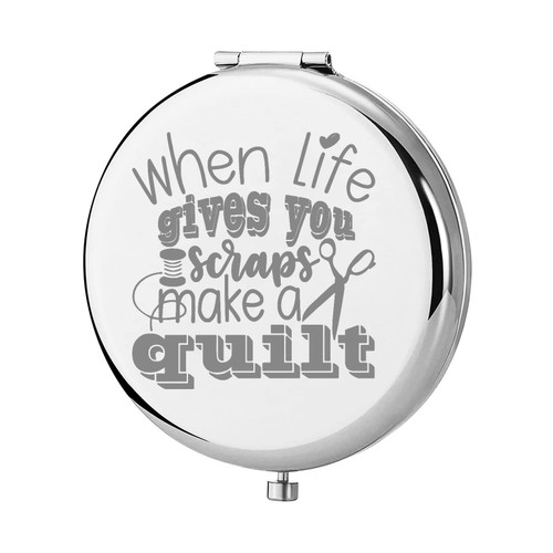 bobauna Sewing Makeup Mirror Seamstress Gift When Life Gives You Scraps Make A Quilt Pocket Mirror for Women Girls (Make A Quilt-S) bobauna Sewing Makeup Mirror Seamstress Gift When Life Gives You Scraps Make A Quilt Pocket Mirror for Women Girls (Make A Quilt-S)