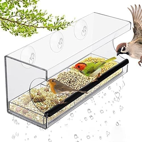 Window Bird Feeders with Strong Suction Cups,Window Bird Feeder for Outside, Window Transparent Bird House for Watching Bird Squirrel Proof Bird Feeder Window Bird Feeders with Strong Suction Cups,Window Bird Feeder for Outside, Window Transparent Bird House for Watching Bird Squirrel Proof Bird Feeder