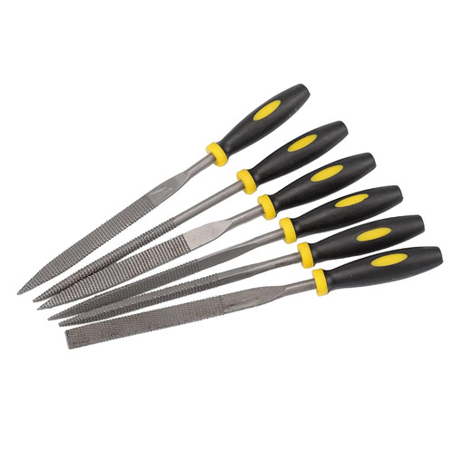 HomeSoGood 6pcs Needle File Set, 3*140mm Wood Rasp Files Set, Metal File, Mini Needle Files Tool Kit Includes Flat Triangular SquareHalf-Round File