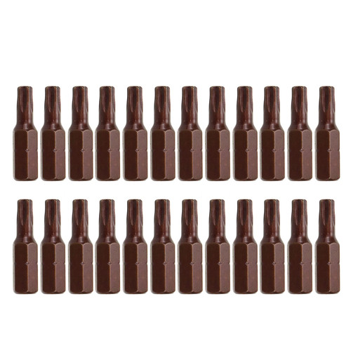 Rannb T25 5 Points Star Torx Screwdriver Bit Set Magnetic Torx Head Screw Driver Bits 1/4" Hex Shank -24pcs
