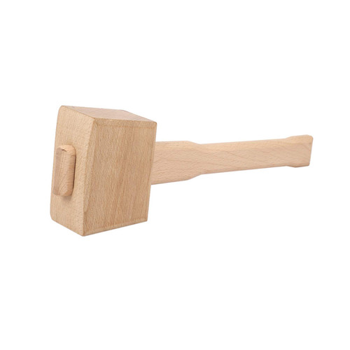 Moovul 250mm Wooden Mallet, Beech Solid Carpenter Wood Hammer Handle Woodworking Tool 2584cm, Wood color