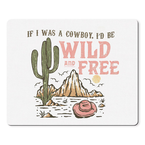 PUHEI Mouse Pad,Western Mouse Pads for Desk,Cactus Mouse Pad,Western Desk Accessories,Western Office Supplies,Western Home Dorm Decor Mouse Pads for Wireless Mouse Laptop,9.5x7.9 Inch