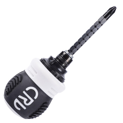 INDPROD Ratcheting Screwdriver Set,Includes 12-Piece Interchangeable Double Ended Bits,Multi-Bit Stubby Screwdriver with Three Ratcheting Settings,Magnetic Bits,Adjustable Length,Slotted/Philips/Torx