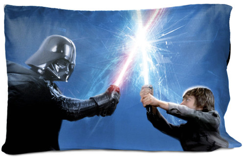 Jay Franco Star Wars in A Galaxy 1 Single Reversible Pillowcase Features Darth Vader & Luke Skywalker - Double-Sided Kids Super Soft Bedding (Official Star Wars Product)