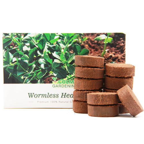 Indoor Potting Soil,Plant Soil - Compressed Coir Fiber Growing Media Organic Indoor Potting Soil for Plants 1.6 inch 24 Count