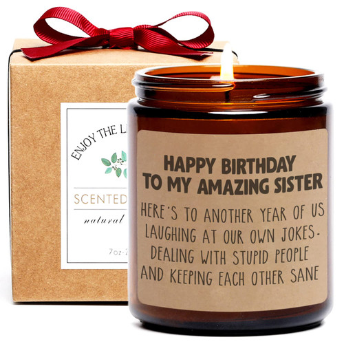 Sister Birthday Candle Gifts, Sister Gifts from Sister Funny Gifts for Women, Big Sister, Little Sister, Sisters in Law Bestie BFF Sister Birthday Candle Gifts, Sister Gifts from Sister Funny Gifts for Women, Big Sister, Little Sister, Sisters in Law Bestie BFF