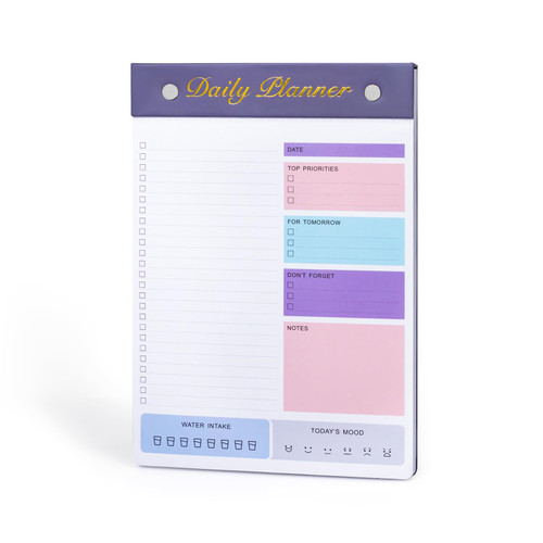 ALKALO Daily Planner Notepad Undated Daily Planner To DO List Notepad 80 Sheets Tear Off Notepad Checklist Productivity Organize Work Planner Academic Planner B5 size