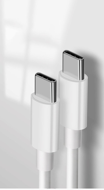 ZUKUN Type C to Type C Cable, Type C Charger Cord, USB C to USB C Cable, Fast Charging USB Type C Charger Cord, 6ft, White