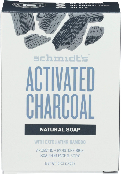 SCHMIDTS DEODORANT Activated Charcoal Bar Soap, 5 OZ