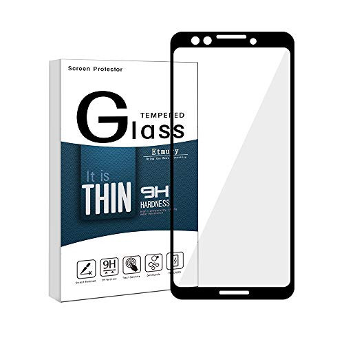 Etmury Google Pixel Screen Protector for Google Pixel 3 Screen Protector [1 Pack], 9H Hardness Premium Tempered Glass Full Screen Coverage Anti-Scratch, Bubble-Free, Anti-Fingerprint(HD Clear)