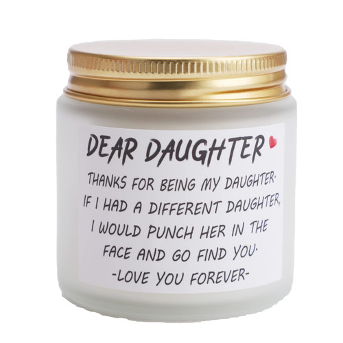 Daughter Gifts from Mom or Dad, Funny Birthday Gifts for Daughter Adult, Mothers Day Gifts for Daughter Stepdaughter, Dear Daughter Candle for Graduation Wedding Christmas Valentine Day Daughter Gifts from Mom or Dad, Funny Birthday Gifts for Daughter Adult, Mothers Day Gifts for Daughter Stepdaughter, Dear Daughter Candle for Graduation Wedding Christmas Valentine Day
