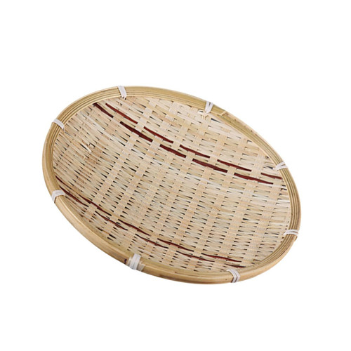 MARMERDO Bamboo Dim Sum Plate Wicker Bread Basket Vegetables Serving Basket Dried Food Storage Tray Rattan Wicker Basket Willow Food Storage Tray Woven Fruit Basket Small Candy Snack Basket